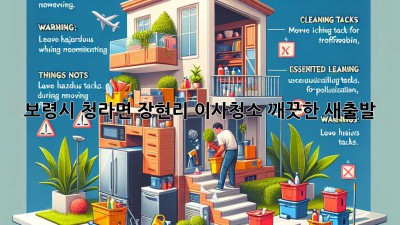 보령시 청라면 장현리 이사청소: 깨끗한 새출발!